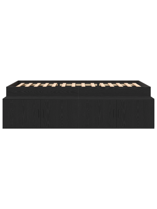 Ladustamisvoodi raam must tamm 100x200 cm