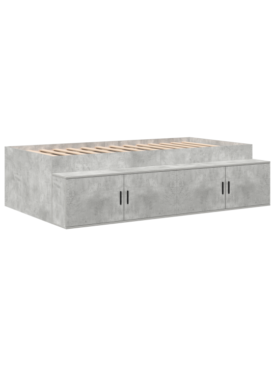 Ladustamise voodi raam betoonhall 90x200 cm