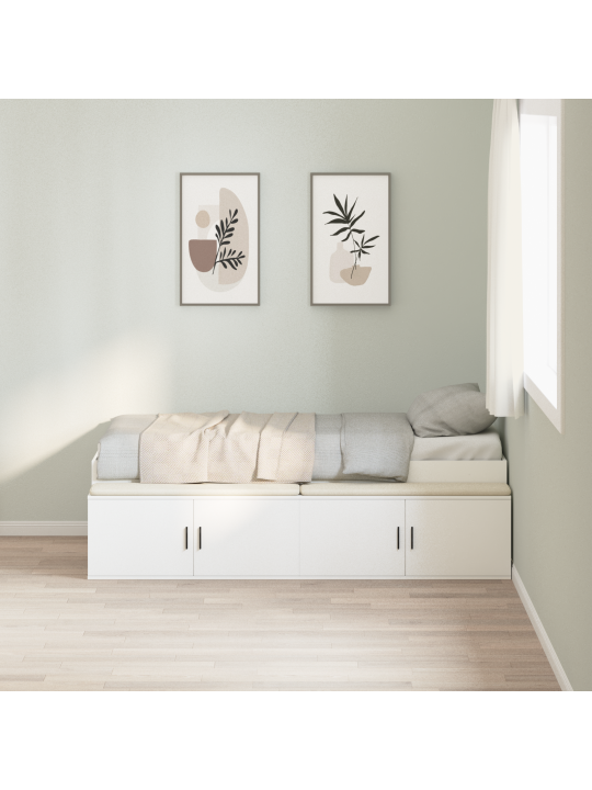 Ladustamisvoodi raam valge 80x200 cm