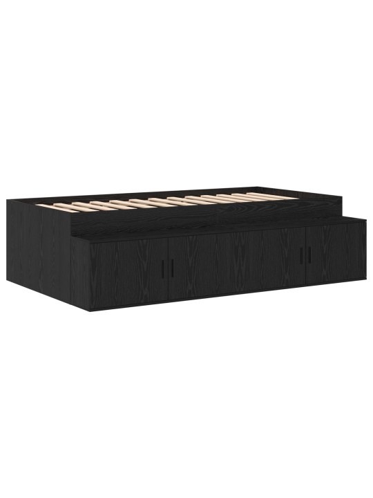 Ladustamisvoodi raam must tamm 90x190 cm