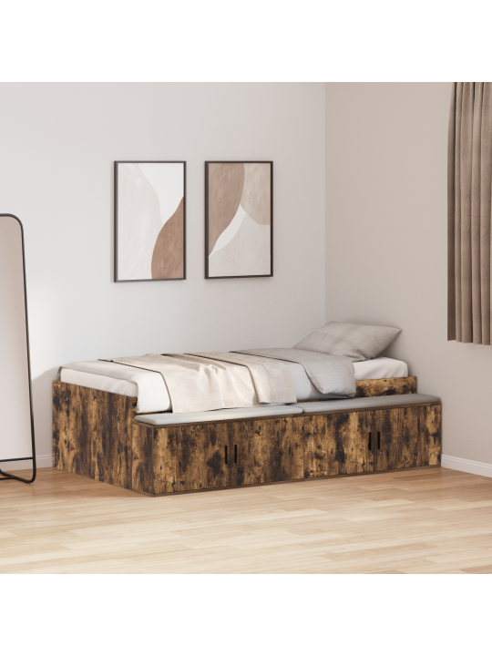 Ladustamisvoodi raam suitsetatud tamm 90x190 cm