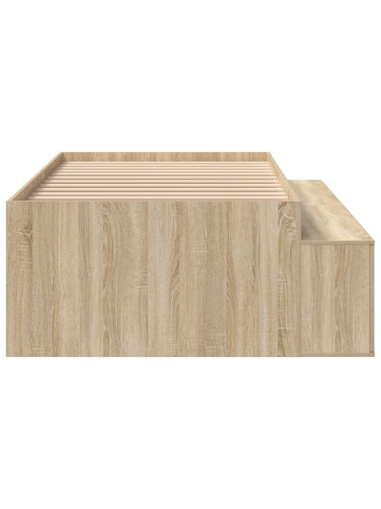 Ladustamise voodi raam sonoma tamm 75x190 cm