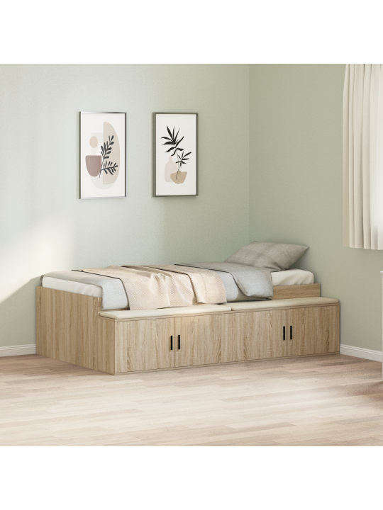 Ladustamise voodi raam sonoma tamm 75x190 cm