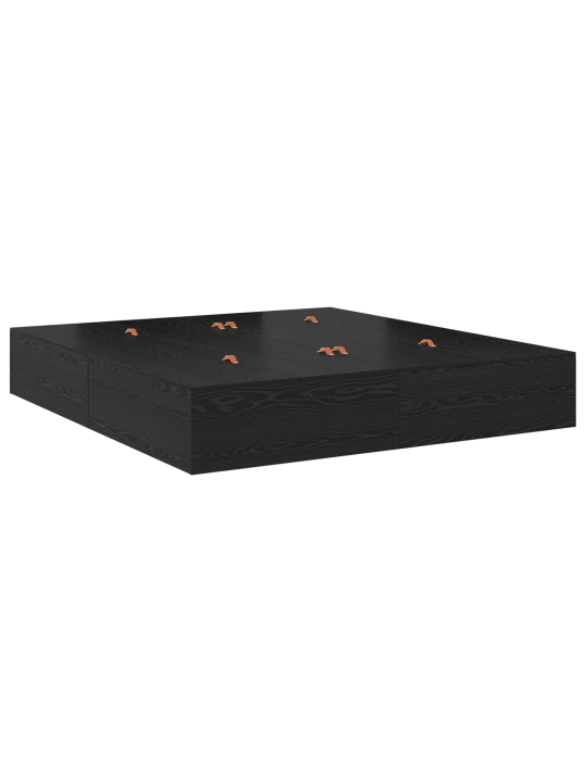 Ladustamisvoodi raam must tamme 180x200 cm