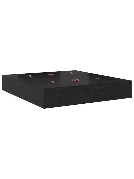 Ladustamisvoodi raam must tamme 180x200 cm