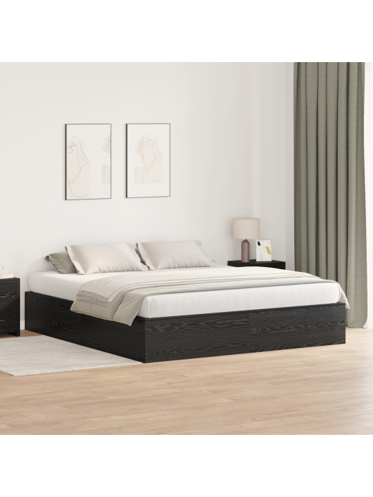 Ladustamisvoodi raam must tamme 180x200 cm