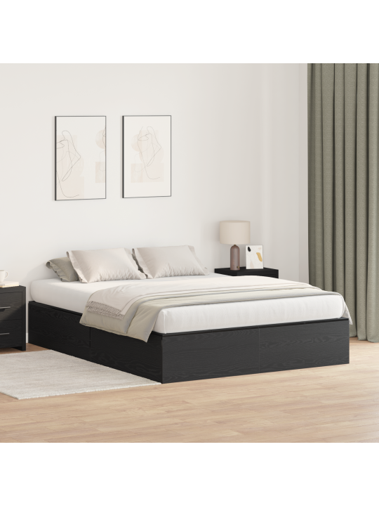 Ladustamisvoodi raam must tamm 140x190 cm