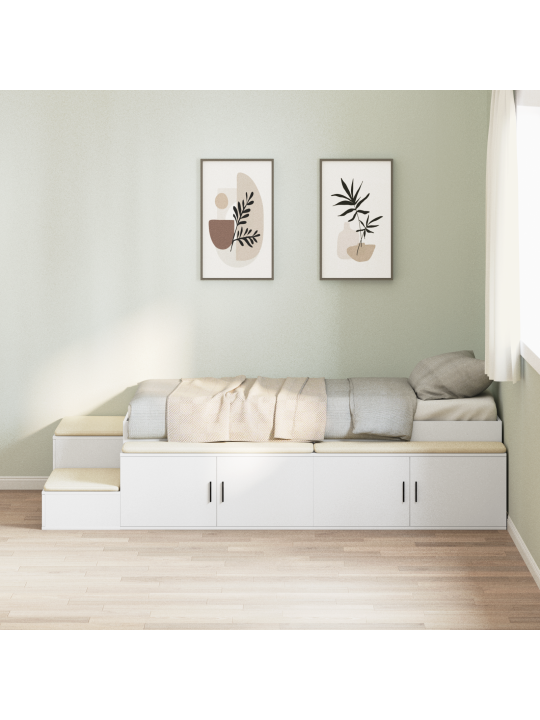 Ladustamisvoodiraam valge 90x200 cm