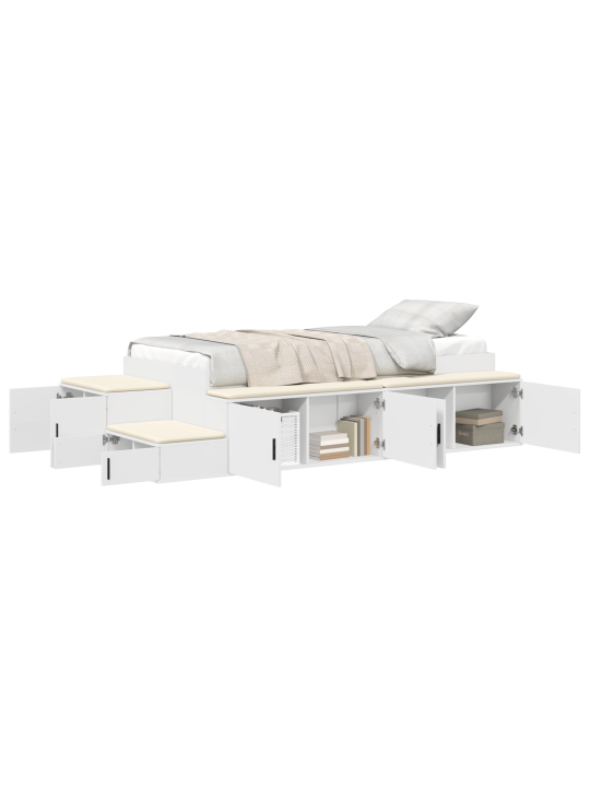 Ladustamisvoodiraam valge 90x200 cm