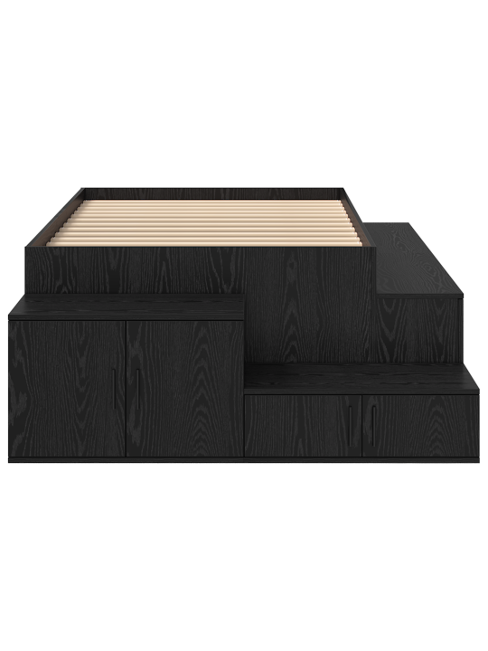 Ladustamisvoodiraam must tamm 80x200 cm