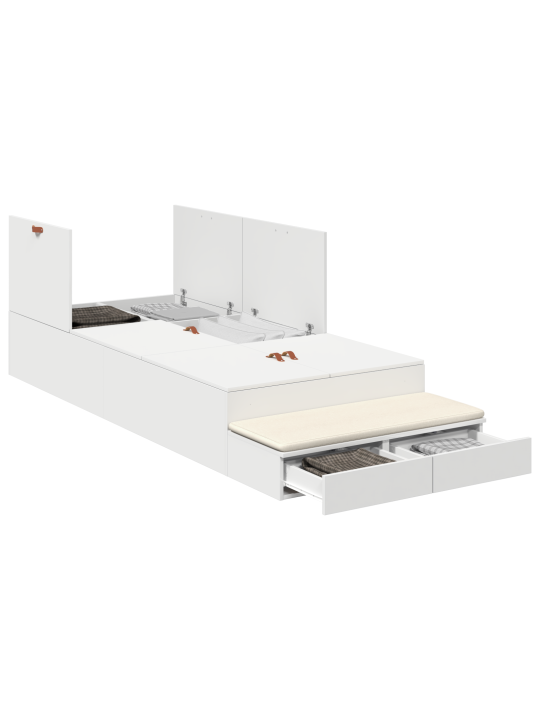 Hoiukohaga voodi raam valge 80x200 cm