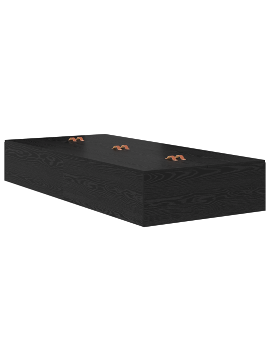 Ladustamisvoodi raam must tamm 80x200 cm