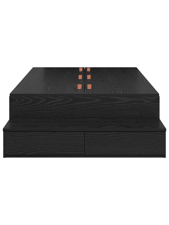 Ladustamisvoodi raam must tamm 80x200 cm