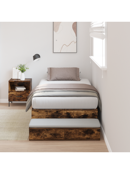 Ladustamisvoodi raam suitsetatud tamme 90x200 cm