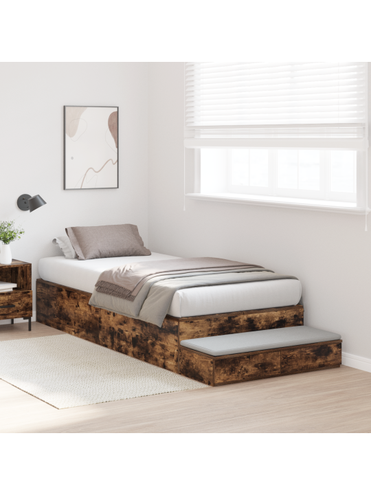 Ladustamisvoodi raam suitsetatud tamme 90x200 cm