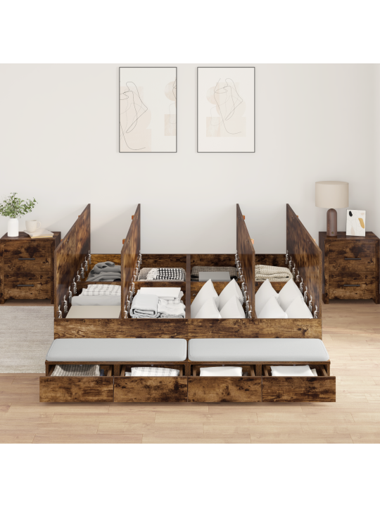 Ladustamisvoodi raam suitsutamm 140x200 cm