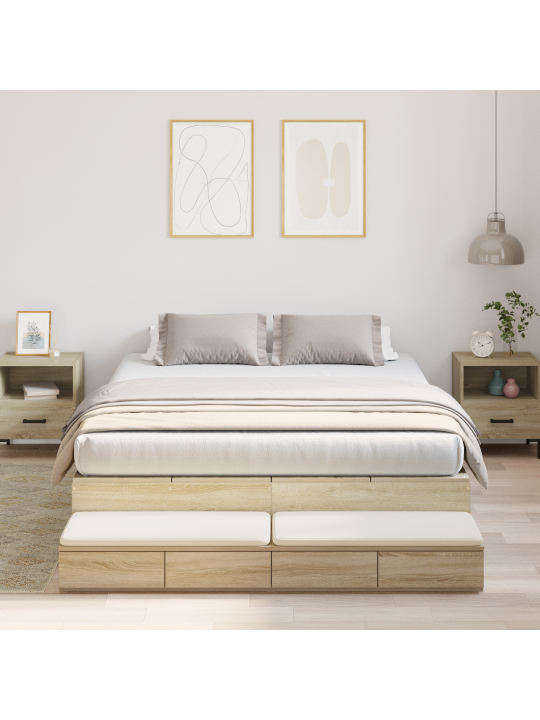 Hoiukohaga voodi raam sonoma tamm 150x200 cm