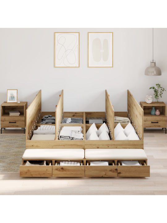 Ladustamisvoodi raam artisan tamme 150x200 cm