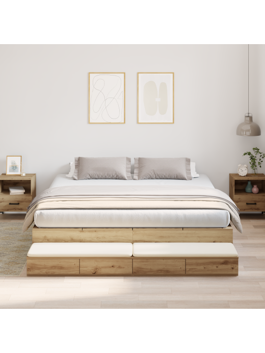 Hoiukohaga voodi raam artisan tamme 180x200 cm