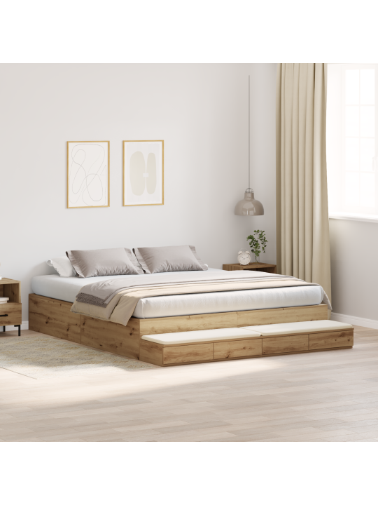Hoiukohaga voodi raam artisan tamme 180x200 cm