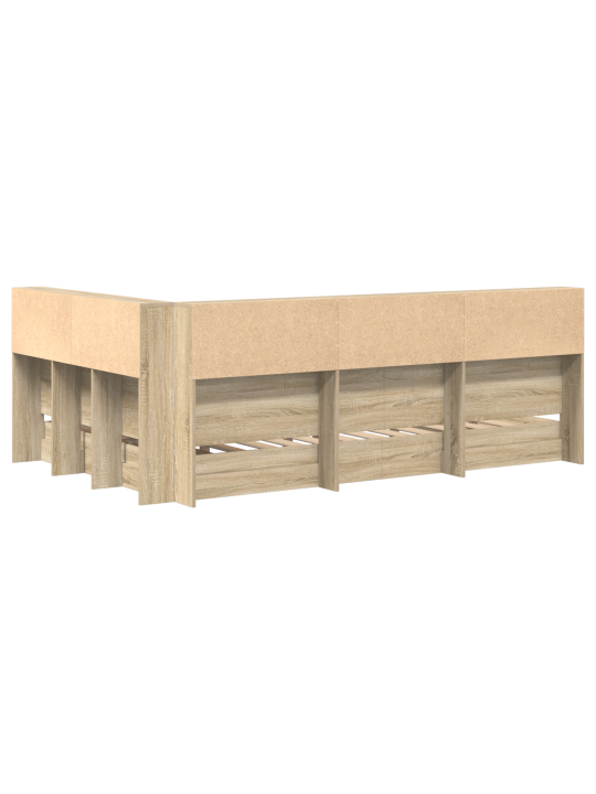 Raamaturiiuli voodi sonoma tamm 120x200 cm tehispuu
