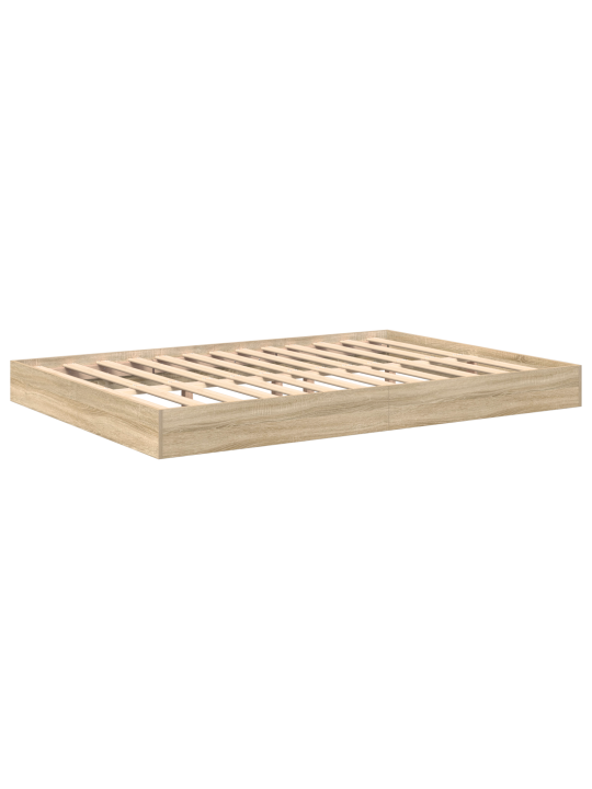 Raamatukappi voodi sonoma tamm 150x200 cm tehispuit