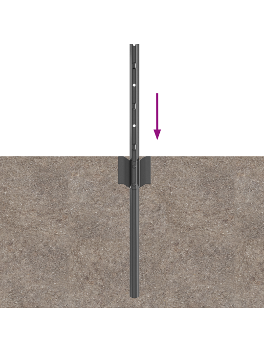 Aedapostid 22 tk u-kanal hall 80 cm teras