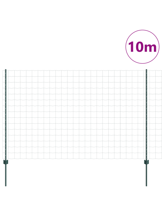 Aedade komplekt 2 tk roheline pulbervärvitud teras 10 x 1.5 m aed