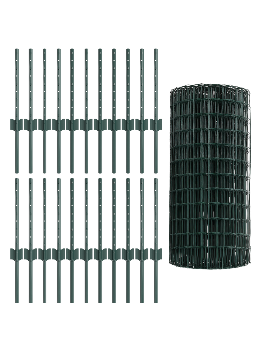 Euroopa aed 22 u-postiga roheline 0,4x50 m teras