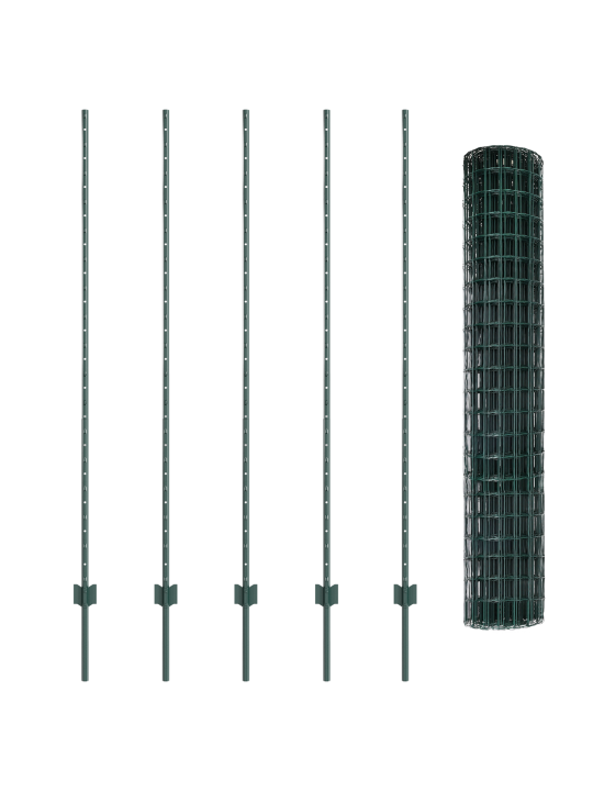 Aia piirete komplekt 2 tk roheline metall 10 x 1.5 m vastupidav