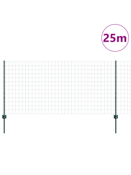 Aedade komplekt 2 tükki roheline teras 25 x 1 m vastupidav