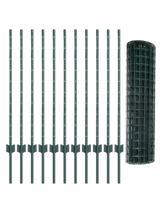 Aedade komplekt 2 tükki roheline teras 25 x 1 m vastupidav