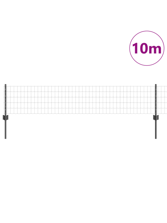 Euro piirdeaed 5 u-postiga hall 0,4x10 m teras