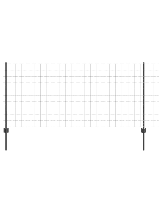 Aiapiirdekomplekt 2 tükki hall pulbervärvitud teras 25 x 1 m