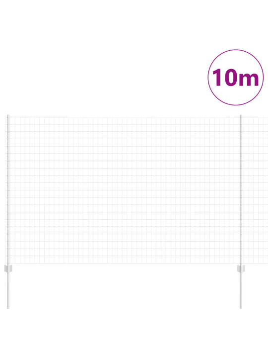 Euroopa aed 10 u-postiga hõbedane 1,6x10 m teras