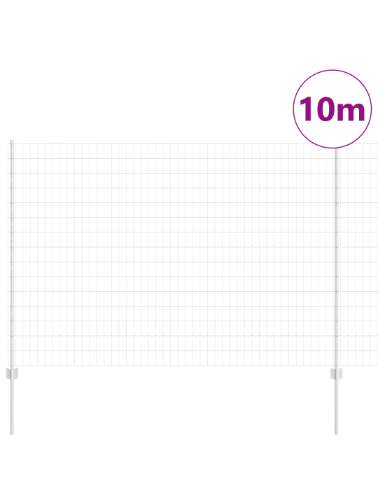 Euro aiakardin koos 10 u-postiga hõbedane 1,5x10 m teras