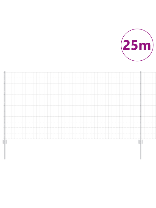 Euroopa aed 22 u-postiga hõbe 1,2x25 m teras