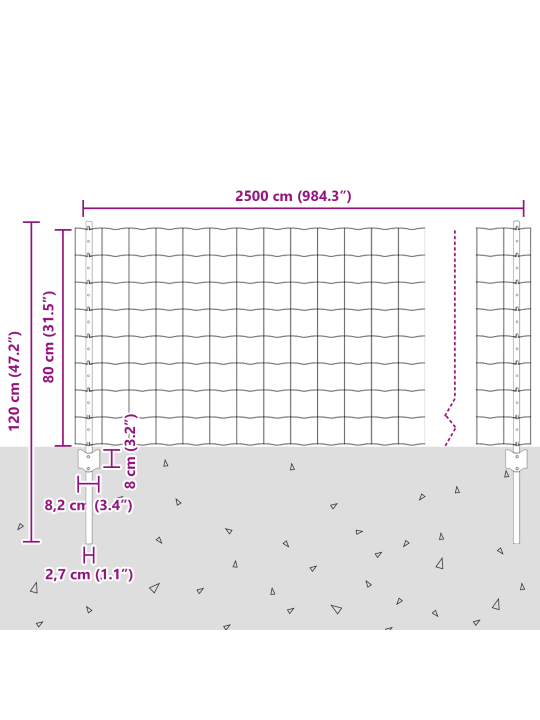 Euro aed 11 u postiga hõbedane 0,8x25 m teras