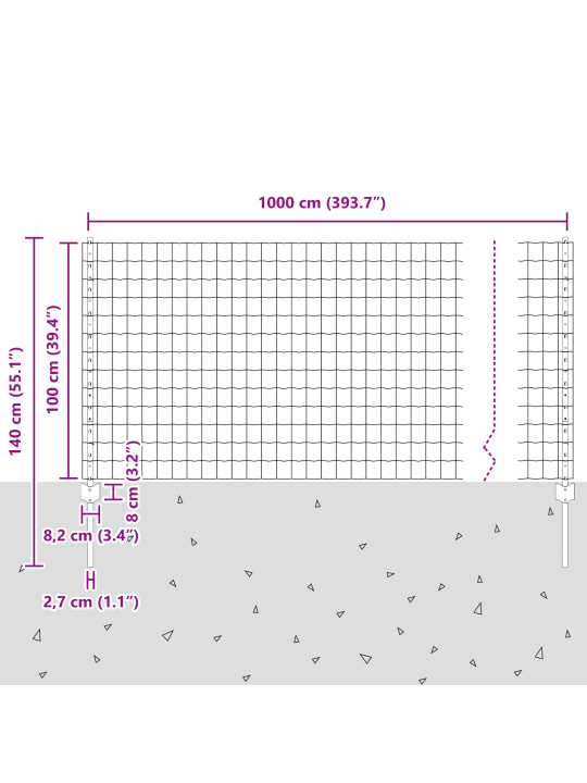 Euro aed 10 u postiga hõbedane 1x10 m teras