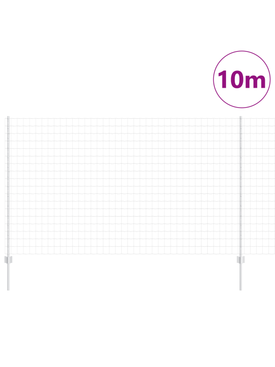 Euroopa aed koos 10 u poste hõbedane 1,4x10 m teras