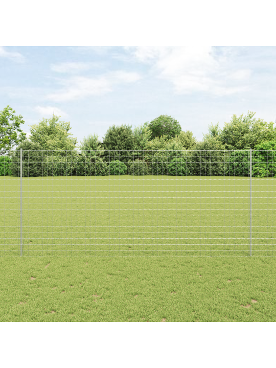 Euroopa aed koos 10 u poste hõbedane 1,4x10 m teras