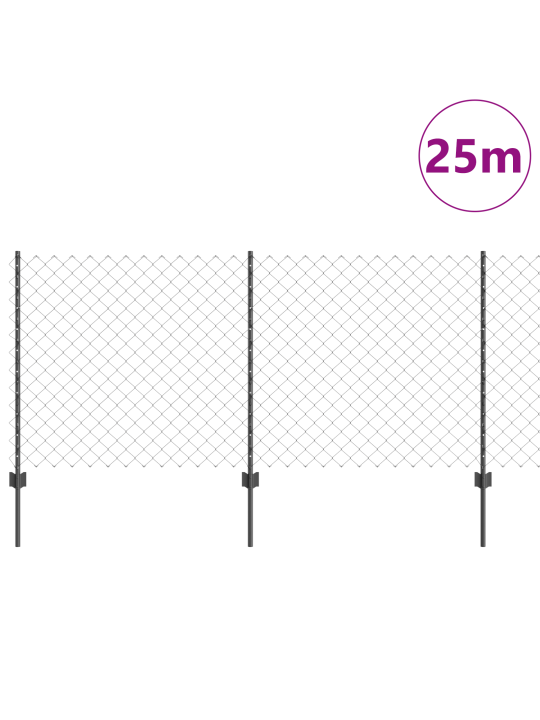 Aiakuuri komplekt 2 tk hall tsingitud teras 25 x 1 m vastupidav