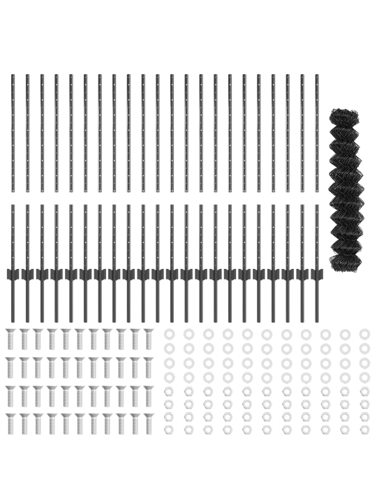 Aiakuuri komplekt 2 tk hall tsingitud teras 25 x 1 m vastupidav