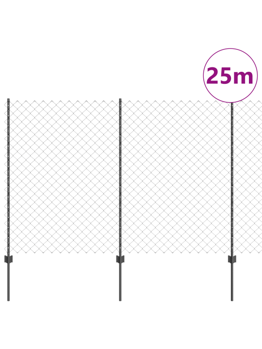 Ahel-link aia kompakt 2 tükki hall tsingitud teras 25 x 1,5 m