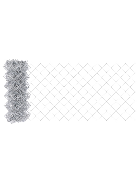 Galvaniseeritud terasest aia aed 10 u posti hõbedane 0.4x10 m teras