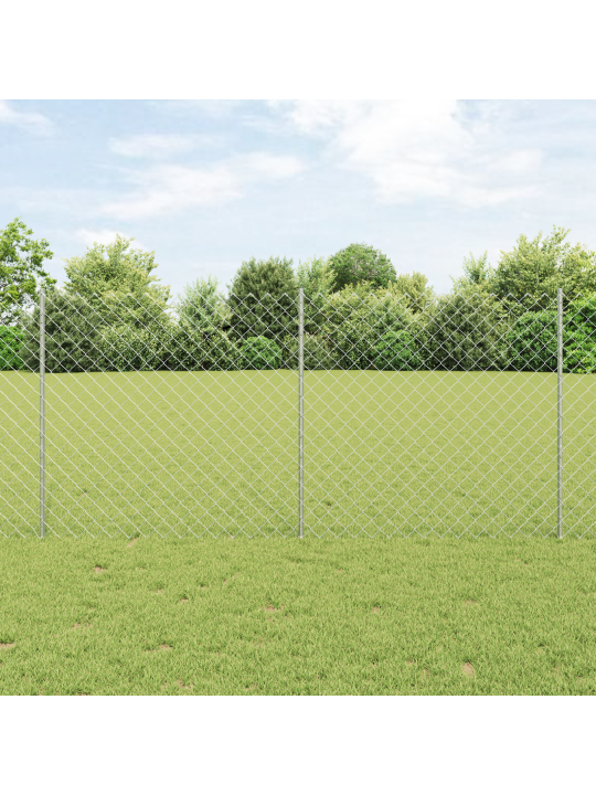Ahelaga piir 20 u postiga hõbedane 1.2x10 m teras