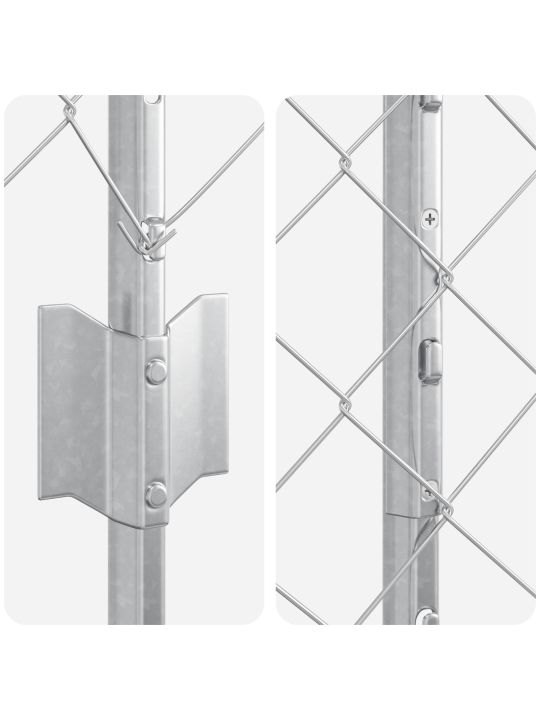 Aed 20 u-postiga hõbedane 1.6x10 m teras