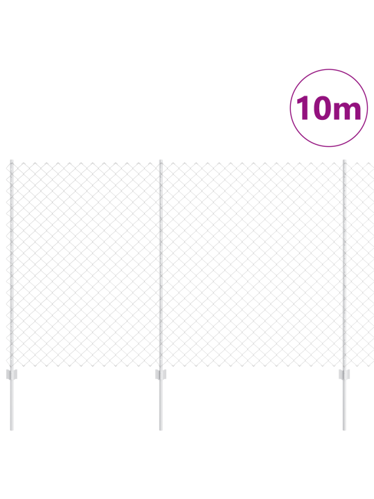 Aed 20 u-postiga hõbedane 1.6x10 m teras