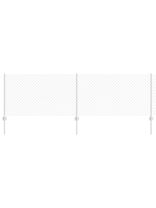 Aianduse komplekt 22 u-postiga hõbedane 0,8x25 m teras