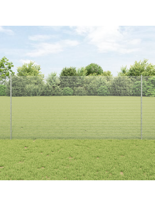 Keermestatud aed 10 u-posti hõbedane 1.2x10 m teras